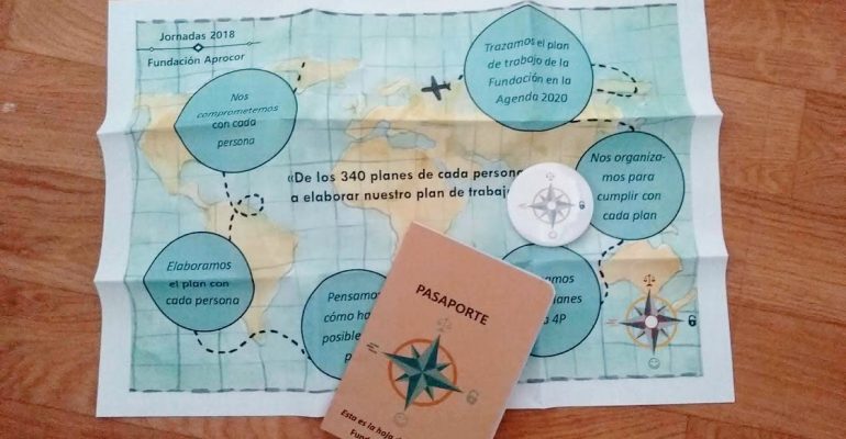 mapa y pasaporte de las jornadas aprocor
